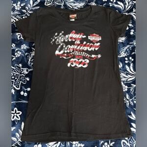 Harley-Davidson Temecula CA Rhinestone Graphic Tee 18” P2P